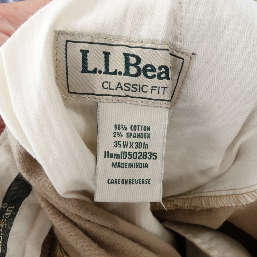 Lot of 2 LL Bean Stretch Country Corduroy Pants 35x30 Classic Fit Khaki Grey NWT - Picture 5 of 10